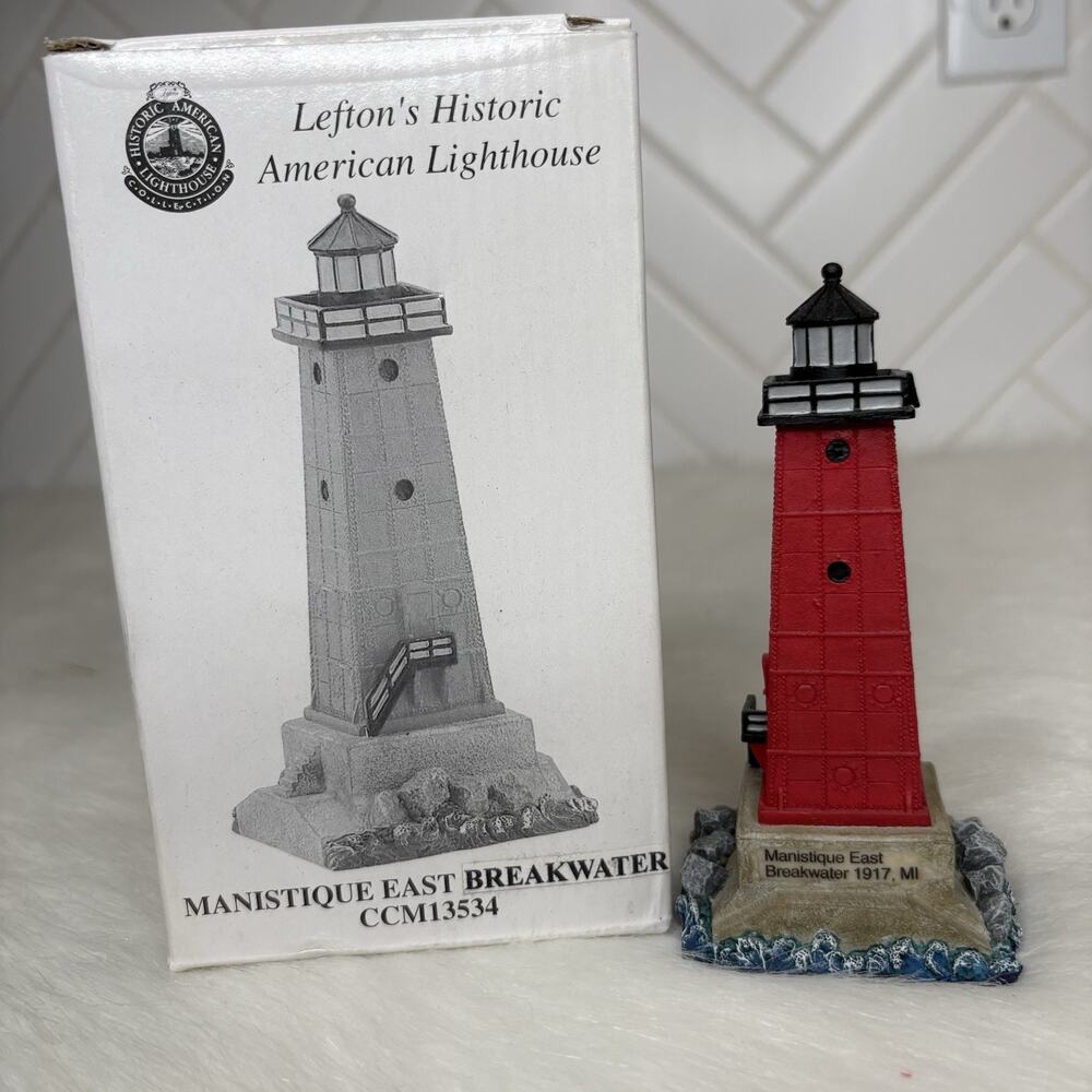Lefton Historic American Lighthouse Manistique East Breakwater 1917 Michigan